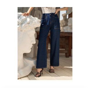 MOTF PREMIUM COTTON WIDE LEG JEANS (Never Used)